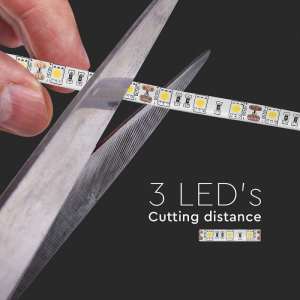 LED лента 11W/M 3000K IP65 12V VT-5050-60 V-TAC ролка 5 метра | Rotozoom