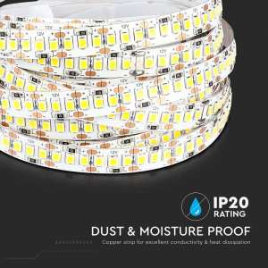 LED лента 17W/M 6400K IP20 12V VT-2835-204 V-TAC ролка 5 метра | Rotozoom