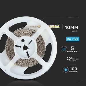 LED лента 17W/M 6400K IP20 12V VT-2835-204 V-TAC ролка 5 метра | Rotozoom