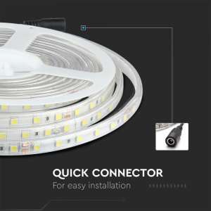 LED лента 10W/M 6500K IP65 24V VT-5050-60 V-TAC ролка 5 метра | Rotozoom