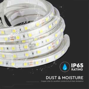LED лента 10W/M 6500K IP65 24V VT-5050-60 V-TAC ролка 5 метра | Rotozoom
