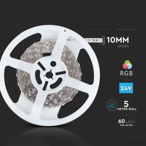LED лента 7W/M RGB IP20 24V VT-5050 V-TAC ролка 5 метра | AVStore