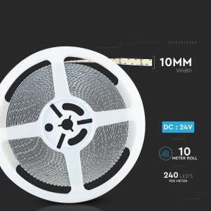 LED лента 15W/M 4000K IP20 24V VT-10-240 2835 V-TAC ролка 10 метра | Rotozoom