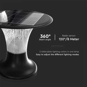LED соларнa лампа 15W 6000+4000K VT-426 V-TAC черна | AVStore