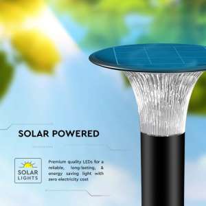 LED соларнa лампа 15W 6000+4000K VT-413 V-TAC черна | AVStore