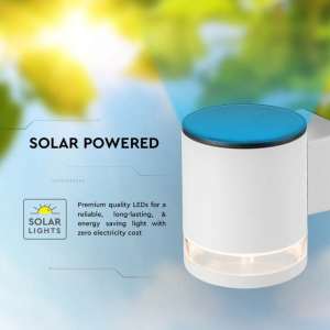 LED соларна стенна лампа 1W 3000K VT-1139 V-TAC бяла | AVStore
