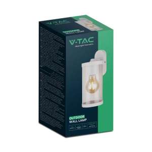 Прозрачно осветително тяло за стена VT-1149 V-TAC бял цилиндър | AVStore