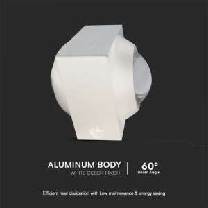 LED COB стенна лампа 2W 3000K VT-2503 V-TAC бяла | AVStore