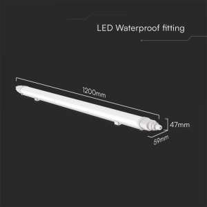 Линейно осветително тяло LED 36W 4000K 120см V-TAC VT-80120 | Rotozoom