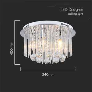 LED пендел Ø240mm кристален V-TAC VT-7969 | Rotozoom