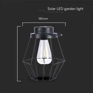 LED соларна лампа 2700K VT-7995 V-TAC черна метална | Rotozoom
