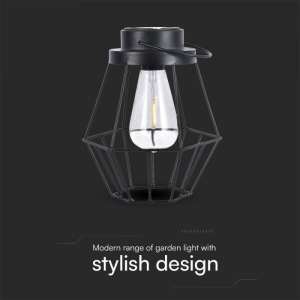 LED соларна лампа 2700K VT-7995 V-TAC черна метална | Rotozoom