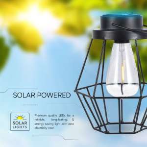 LED соларна лампа 2700K VT-7995 V-TAC черна метална | Rotozoom