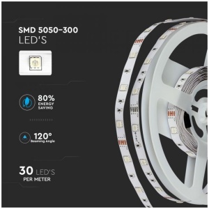 LED лента комплект 4.8/M RGB IP20 VT-5050-300 V-TAC 2 ролки по 5 метра | Rotozoom