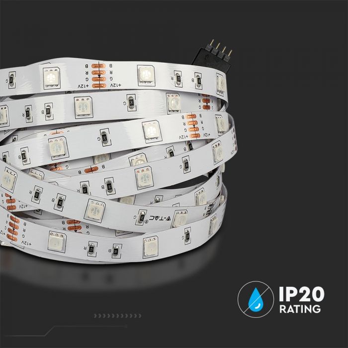 2630-i4_1 LED лента комплект 4.8/M RGB IP20 VT-5050-300 V-TAC 2 ролки по 5 метра | Rotozoom