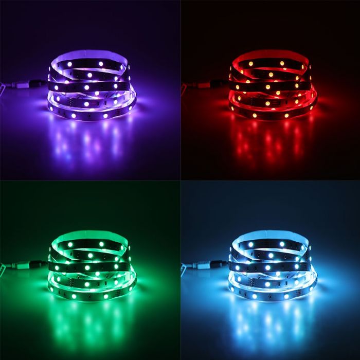 2630-i7_1 LED лента комплект 4.8/M RGB IP20 VT-5050-300 V-TAC 2 ролки по 5 метра | Rotozoom