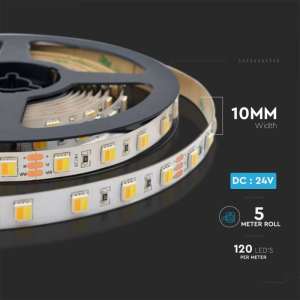 LED лента 14W/M 3IN1 IP65 24V VT-2835-120 V-TAC ролка 5 метра | AVStore