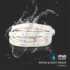 LED лента /комплект/ 15W/M RGB+3IN1 IP65 VT-5050-90 V-TAC ролка 5 метра | Rotozoom