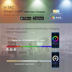 LED лента SMART RGB 36W/M IP68 VT-55-60 V-TAC ролка 5 метра | Rotozoom