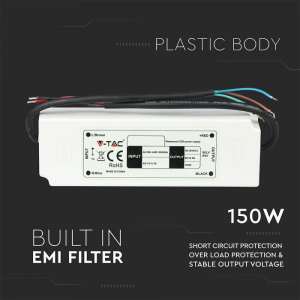 LED захранване V-TAC Slim 12V 150W IP67 VT-22153 | AVStore