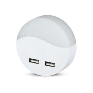 LED нощна лампа 0.45W 3000K с USB VT-84 V-TAC кръгла | AVStore