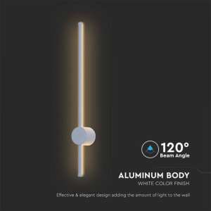 LED стенна лампа 12W 3000K VT-11112 V-TAC бяла | AVStore