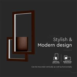 LED стенна лампа 20W 3000K VT-11120 V-TAC кафява | AVStore