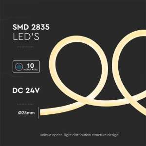 LED лента флекс 3000K 12W/M IP20 24V VT-551 V-TAC ролка 10 метра | Rotozoom