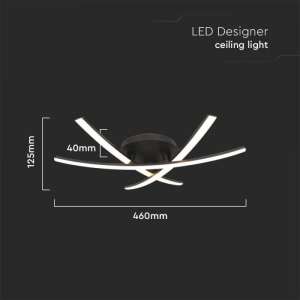 LED плафон 20W 3000K VT-7792 V-TAC черен | AVStore