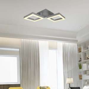 LED плафон квадратен 37W 3000K VT-7786 V-TAC сив | AVStore