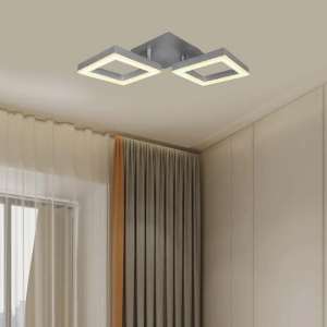 LED плафон квадратен 37W 3000K VT-7786 V-TAC сив | AVStore