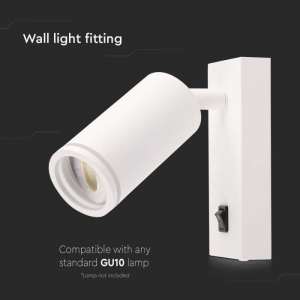 LED стенно осветително тяло GU10 VT-429 V-TAC бяло | Rotozoom