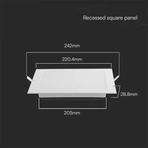 LED панел 18W 4000K V-TAC VT-61018 22×22см | AVStore
