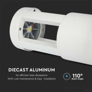 LED градинска лампа 10W 6400K VT-830 V-TAC бяла 25 см | Rotozoom