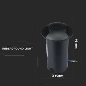 LED подземна лампа 1W 6500K VT-1161 V-TAC черна | Rotozoom