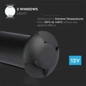 LED подземна лампа 1W 6500K VT-1161 V-TAC черна | Rotozoom