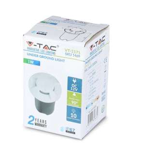 LED подземна лампа 1W 6500K VT-1171 V-TAC бяла | Rotozoom