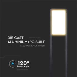 LED градинска лампа Samsung чип 10W 6400K VT-33 V-TAC черна | AVStore