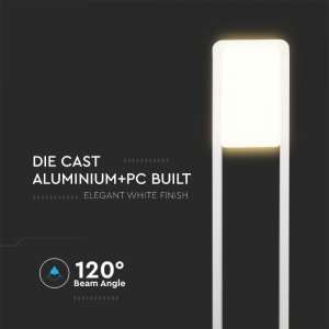 LED градинска лампа Samsung чип 10W 6400K VT-33 V-TAC бяла | AVStore