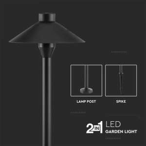 LED градинска лампа Samsung чип 7W 6400К VT-907 V-TAC черна | Rotozoom