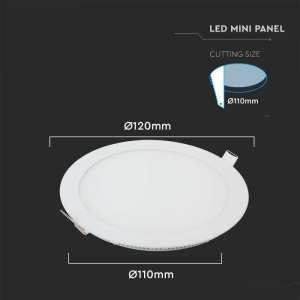 LED панел 6W 3000K V-TAC VT-607 12см | AVStore