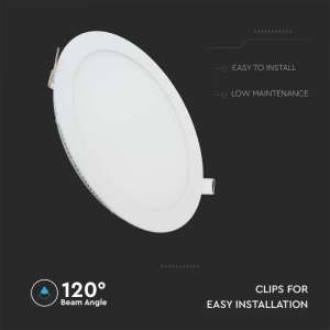 LED панел 6W 3000K V-TAC VT-607 12см | AVStore
