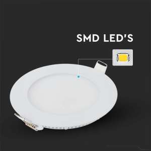LED панел 6W 6400K V-TAC VT-607 12см | Rotozoom
