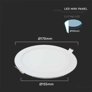 LED панел 12W 2700K V-TAC VT-1207 17см | Rotozoom