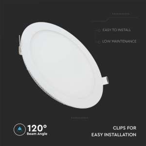 LED панел 12W 2700K V-TAC VT-1207 17см | Rotozoom