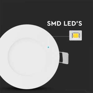 LED панел с EMC драйвер 3W 6400K V-TAC VT-307 8см | AVStore