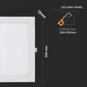 LED панел 30W 6400K V-TAC VT-3107 30×30см | Rotozoom