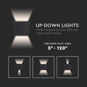 LED стенна лампа 5W 4000К VT-759 V-TAC черна | AVStore