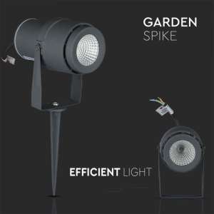 LED градинска лампа 12W 3000К VT-857 V-TAC сива | AVStore