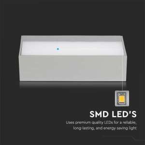 LED стенна лампа 9W 4000K VT-8056 V-TAC сива 17 см | AVStore
